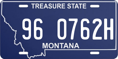 MT license plate 960762H