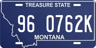 MT license plate 960762K