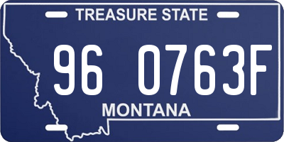 MT license plate 960763F