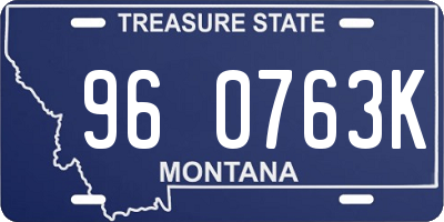 MT license plate 960763K
