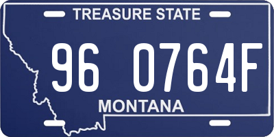 MT license plate 960764F