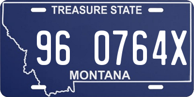 MT license plate 960764X