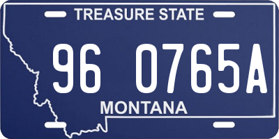 MT license plate 960765A