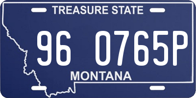 MT license plate 960765P