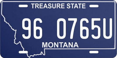 MT license plate 960765U
