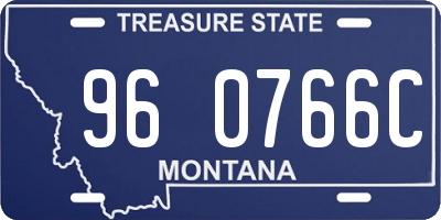 MT license plate 960766C