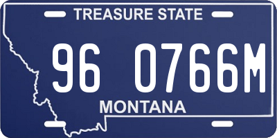 MT license plate 960766M