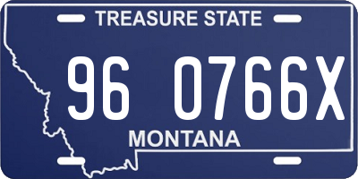 MT license plate 960766X