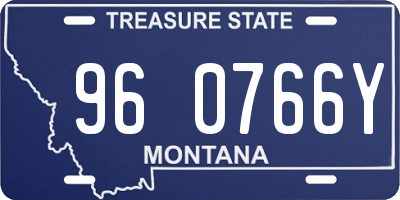MT license plate 960766Y