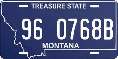 MT license plate 960768B