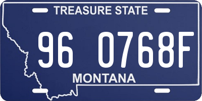 MT license plate 960768F