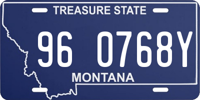 MT license plate 960768Y
