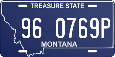 MT license plate 960769P