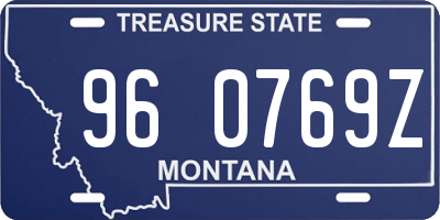 MT license plate 960769Z