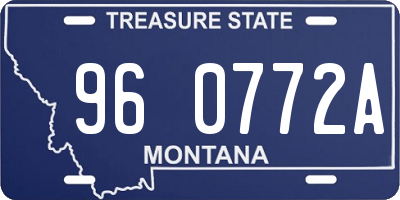 MT license plate 960772A