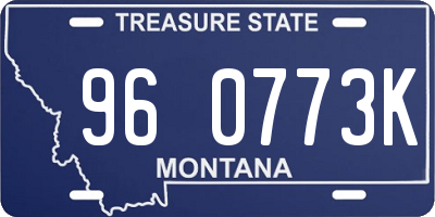 MT license plate 960773K