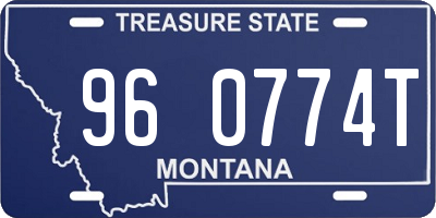 MT license plate 960774T