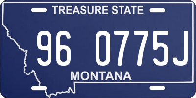 MT license plate 960775J