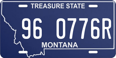 MT license plate 960776R