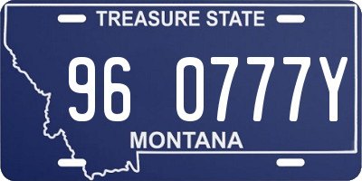 MT license plate 960777Y