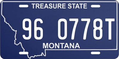 MT license plate 960778T