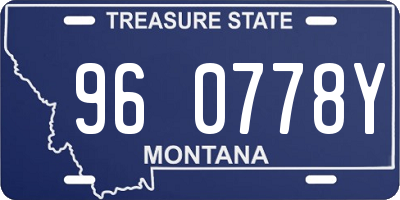 MT license plate 960778Y
