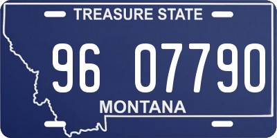 MT license plate 960779O