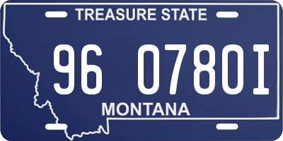MT license plate 960780I