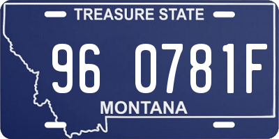 MT license plate 960781F