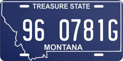 MT license plate 960781G