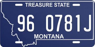 MT license plate 960781J