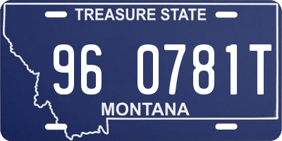 MT license plate 960781T