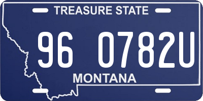 MT license plate 960782U