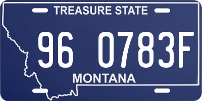 MT license plate 960783F