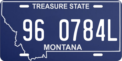 MT license plate 960784L