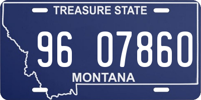 MT license plate 960786O