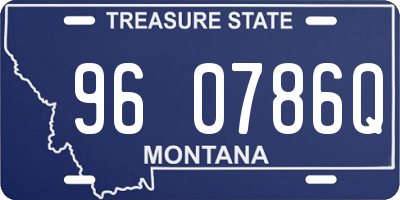 MT license plate 960786Q