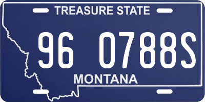 MT license plate 960788S