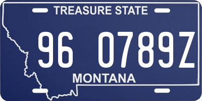 MT license plate 960789Z