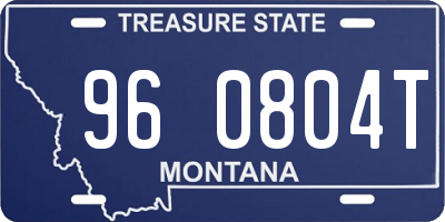 MT license plate 960804T