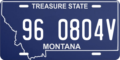 MT license plate 960804V