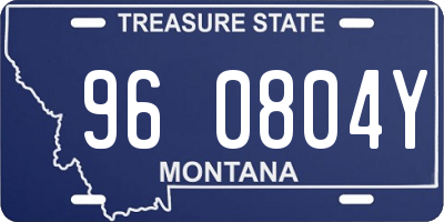 MT license plate 960804Y