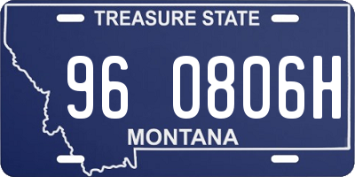 MT license plate 960806H