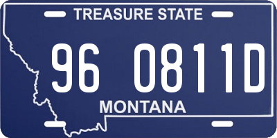 MT license plate 960811D