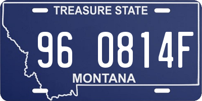 MT license plate 960814F