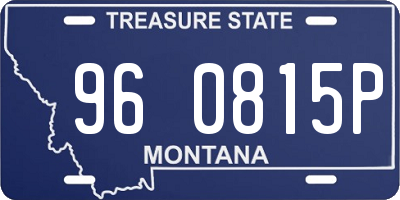 MT license plate 960815P