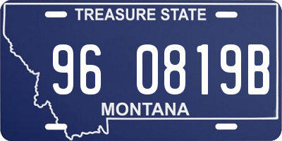 MT license plate 960819B