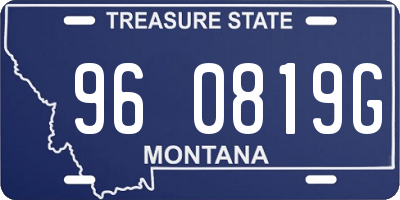 MT license plate 960819G