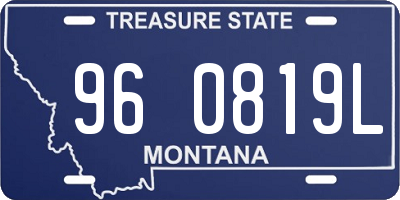 MT license plate 960819L
