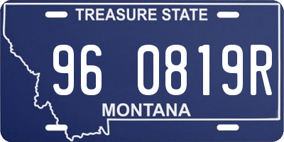 MT license plate 960819R